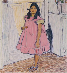 Cuno Amiet, Gretl in a Pink Dress, 1907