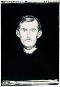 Edvard Munch, Self-Portrait with Skeleton Arm, 1895, Munch Museum, Oslo