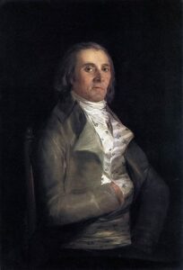 Francisco Goya, Portrait of Andrés del Peral, before 1798 Oil on panel, 37.4 in x 25.8 in National Gallery, London