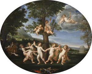 500px-Francesco_Albani_002 Francesco Albani, Dance of the Cupids, 1624 Oil on canvas, 35.4 in x 44.8 in Pinacoteca di Brera, Milan
