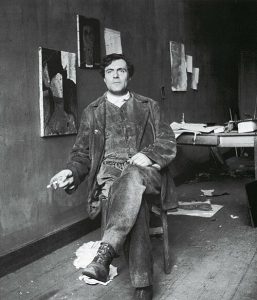 Amedeo_Modigliani_in_his_studio Amedeo Modigliani in his Studio, c 1918
