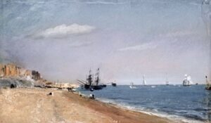 John Constable, Brighton Beach with Colliers, 1824 Oil on canvas, 57 x 10 in Victoria and Albert Museum, London