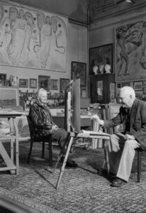 Cuno Amiet painting his wife Anna in 1952