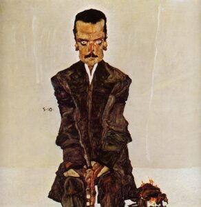 Egon Schiele, Portrait of the Publisher Eduard Kosmack, 1910 Oil on canvas, 39 3/8 x 39 3/8 in Belvedere Museum, Vienna