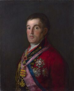 Francisco Goya, The Duke of Wellington, between 1812 and 1814 Oil on canvas and on panel, 25.3 in x 20.6 in National Gallery, London