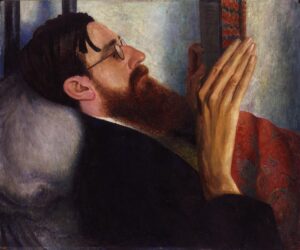Dora Carrington, Lytton Strachey Reading, 1916 Oil on panel, 20 x 24 National Portrait Gallery, London