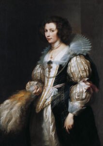 Anthony van Dyck, Portrait of Maria Louis de Tassis (1611-1638), daughter of canon Antoine de Cassis, circa 1629 - 1630 Oil on canvas, 47.2 x 36.6 in Liechtenstein Museum, Vaduz