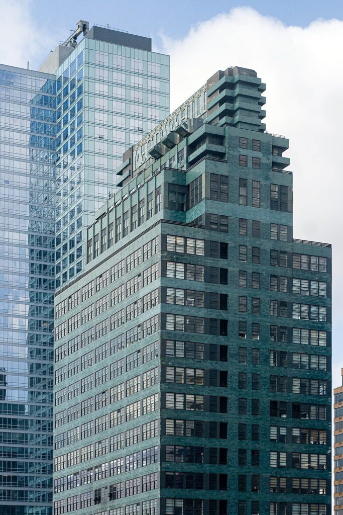 Raymond Mathewson Hood, McGraw-Hill Building, 1930-31 485-foot-tall (148 m), 33-story skyscraper 330 West 42nd Street New York City