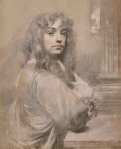 Sir Peter Lely, Self-portrait, between circa 1655 and circa 1680 Black and coloured chalks heightened with white, 15.1 in x 12.2 in Unknown Location