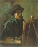 Vincent Van Gogh, Self-Portrait with Dark Felt Hat at the Easel, 1886 Oil, 18.3 in x 15.1 in Van Gogh Museum, Amsterdam