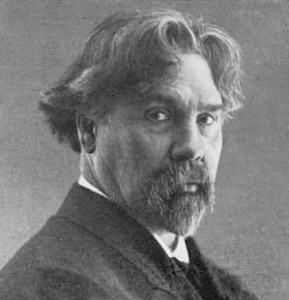 Black and white photograph of Surikov, circa 1913