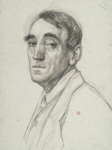 Theo van Rysselberghe, Self-portrait, 1916 Black crayon and charcoal on paper, 22.3 in x 16.7 in Christie's, London