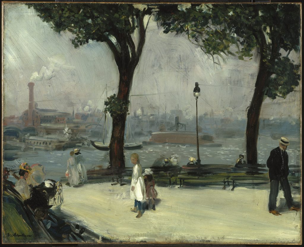 William James Glackens, East River Park, circa 1902 Oil on canvas, 25.8 in x 32 in Brooklyn Museum, New York