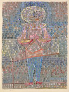 Paul Klee, Boy in Fancy Dress, 1931 Watercolor and gouache on paper mounted on cardboard, 24 3/4 × 18 7/8 in, Metropolitan Museum of Art, New York