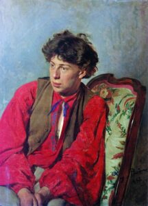 Ilya Repin, Portrait of V. E. Repin, the Artist's Brother, 1867 Oil on canvas, 33 3/4 x 26 3/4 ins State Tretyakov Gallery, Moscow