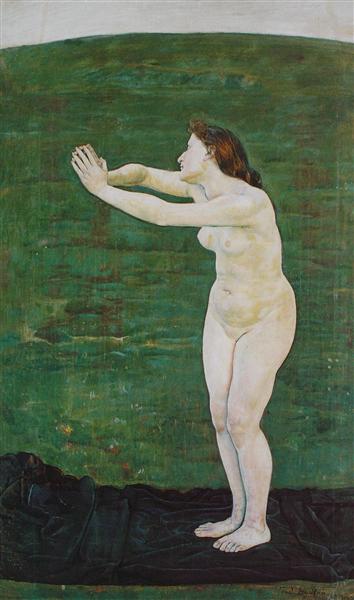 Ferdinand Hodler, Communication with the InfinFerdinand Hodler, 1892 Oil on canvas, 63 x 38 in Kunstmuseum Basel, Switzerland