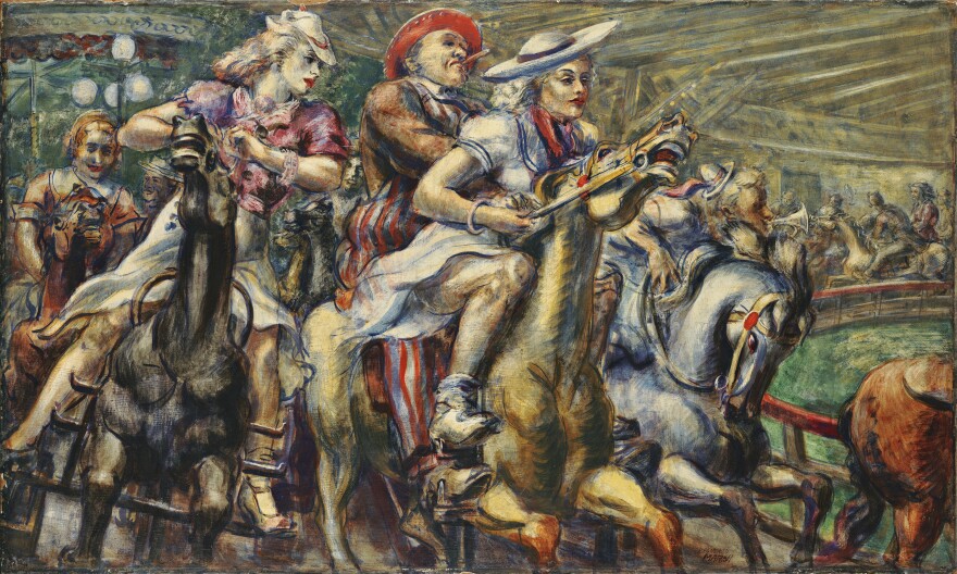 Reginald Marsh, Wooden Horses, 1936 Tempera on board Wadsworth Atheneum Museum of Art, Hartford, CT