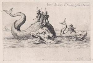 Jacques Callot, Entry of Monsieurs de Vroncourt, Tyllon, and Marimont, 1627 Etching,8 x 11 in Metropolitan Museum of Art, New York