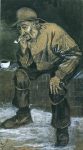Fisherman with Sou'wester, Sitting with Pipe, 1883 Chalk, pencil, wash, ink on paper Kröller-Müller Museum, Otterlo, Netherlands