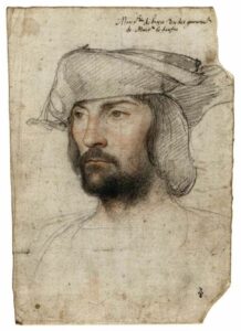 Jean Clouet, Jean de La Barre, Comte d’Étampes, Seigneur de Bérets, 1520s Chalk on paper National Gallery of Scotland, Edinburgh