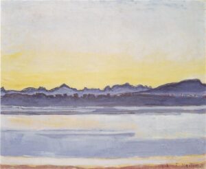 lake-geneva-with-mont-blanc-before-sunrise-1918.jpg!Large Ferdinand Hodler, Mont Blanc Before Sunrise, 1918 Oil on canvas, 26 x 32 in Private Collection