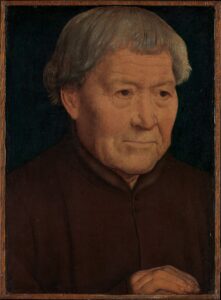 Hans Memling, Portrait of an Old Man, ca. 1475 Oil on wood; Overall 10 3/8 x 7 5/8 in