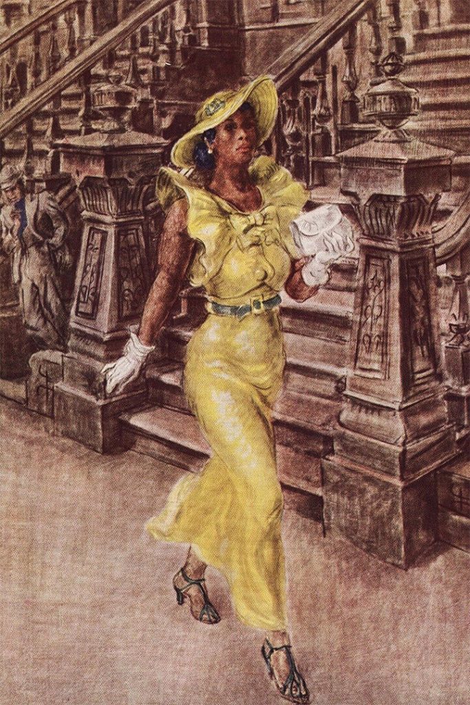 Reginald Marsh, High Yaller, 1934 Egg tempera on composition board "From memory after a visit to Harlem."