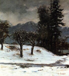 Gustave Courbet, Snow, 1874 Oil on canvas Private Collection