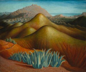 Dora Carrington, Spanish Landscape with Mountains, c.1924 Oil paint on canvas, 22 x 26 Tate Gallery, London