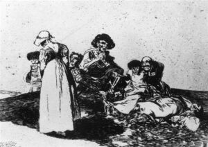 Francisco Goya, The Worst is to Beg, The Disasters of War, 1812 - 1815 Etching and lavis, 8 x 6
