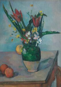 Paul Cézanne, The Vase of Tulips, 1885–1895 Oil on canvas, 23 1/2 × 16 5/8 in Art Institute of Chicago