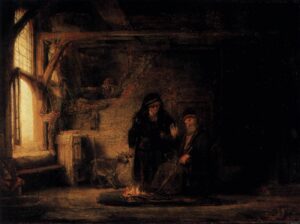 Rembrandt, Tobit's Wife with the Goat, 1645 Oil on mahogany panel, 8 x 11 in Staatliche Museen, Berlin