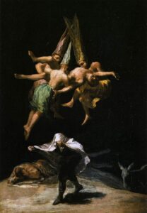 Francisco Goya, The Witches' Flight, 1798 Oil on canvas, 17.1 in x 12 in Museo del Prado, Madrid