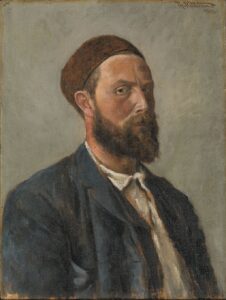 Theodor Severin Kittelsen, Self-Portrait, 1891 Oil on canvas, 23.6 in x 17.9 in National Museum of Art, Architecture and Design, Oslo