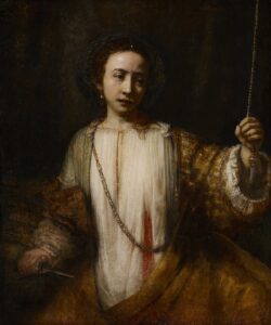 Rembrandt, z Lucretia, 1666 Oil on canvas, 43.3 in x 36.3 in Minneapolis Institute of Art