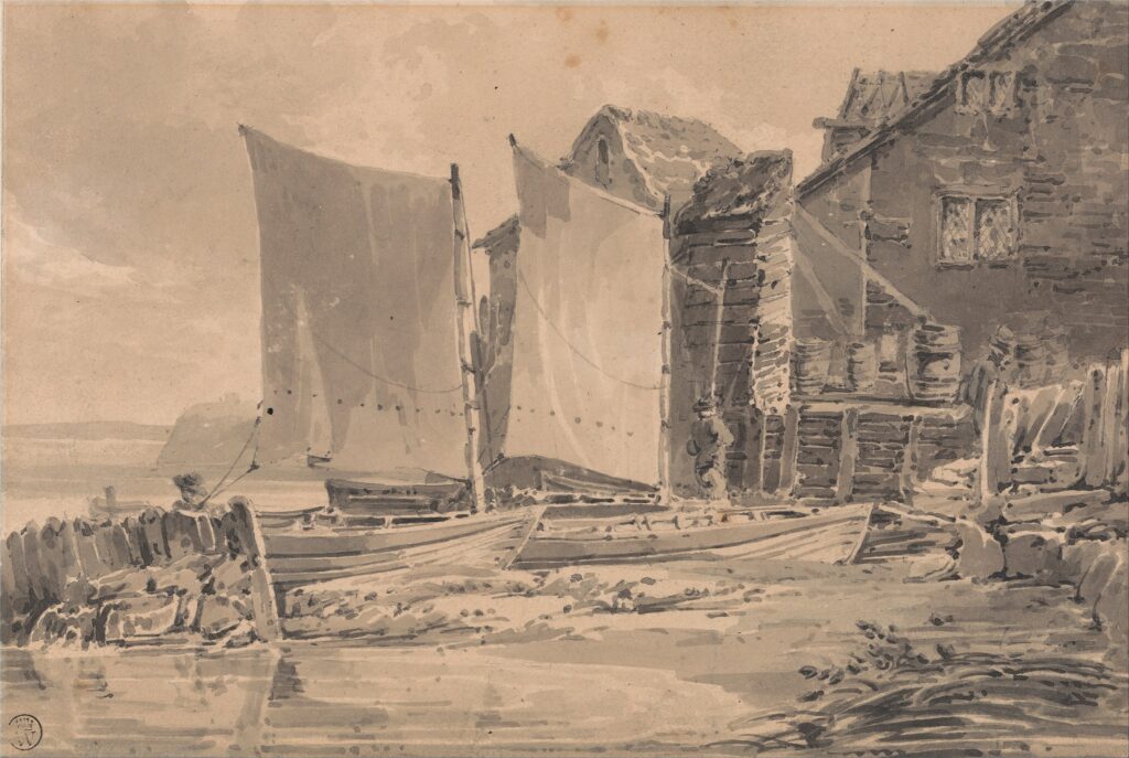 Joseph Mallord William Turner, Fisherman's Cottage, Dover, circa 1790 Watercolor, 5.23 in x 7.87 in Yale Center for British Art, New Haven, Connecticut