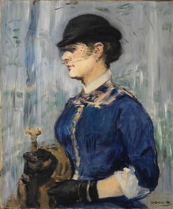 Édouard Manet, Young Woman in a Round Hat, ca. 1877–79 Oil on canvas, 21 1/2 × 17 3/4 in Princeton University Art Museum, New Jersey