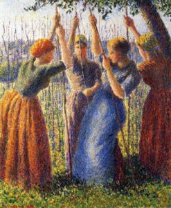 Camille Pissarro, Peasant Women Planting Stakes, 1891