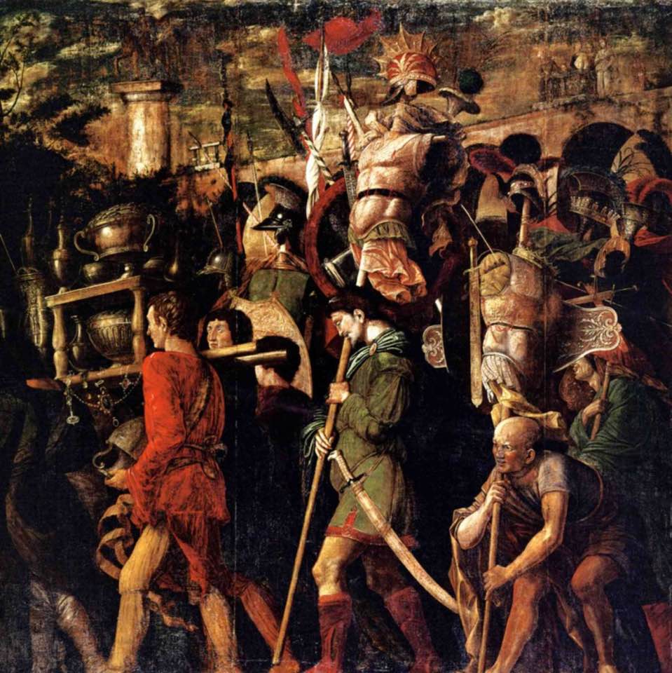 Andrea Mantegna, The Triumphs of Caesar: The Corselet-Bearers, c 1484–1492 Tempera on canvas Royal Collection, UK