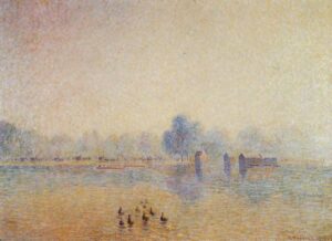 Camille Pissarro, The Serpentine, Hyde Park, Fog Effect, 1890 Oil on canvas, Private Collection