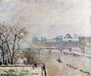 Camille Pissarro, The Seine Viewed from the Pont Neuf, Winter, 1902 Oil on canvas, 54 x 65.4 cm Private Collection