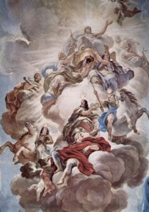 Luca Giordano, Triumph of the Medici in the Clouds of Mount Olympus, 1684–1686 Fresco Palazzo Medici-Riccardi, Florence
