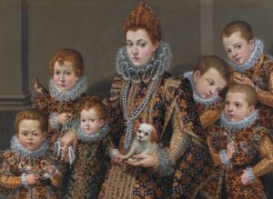 Lavinia Fontana, Portrait of Bianca degli Utili Maselli and Her Children, before 1614 Oil on canvas. 39 x 52.6 in Fine Arts Museums of San Francisco