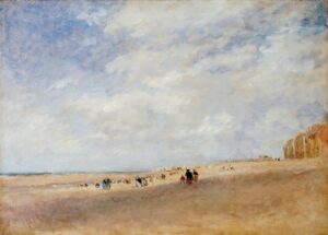 David Cox Senior, Rhyl Sands, circa 1854 Oil on canvas, 24.8 in x 17.8 in Tate Britain, London