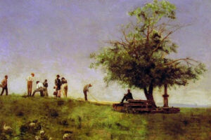 Thomas Eakins, Mending the Net, 1881 Oil on canvas, 32.1 in x 45.1 in Philadelphia Museum of Art