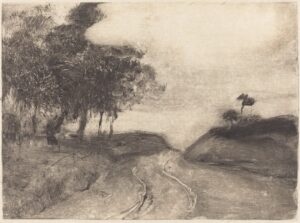 Edgar Degas, The Road, 1878, Monotype (black ink) on china paper, National Gallery of Art, Washington, DC