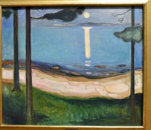 Edvard Munch, Moonlight Edit, 1895 Oil on canvas, 36.6 in x 43.3 in National Museum of Art, Architecture and Design, Oslo