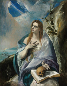 El Greco, The Penitent Mary Magdalene, between c 1576 and c 1577 Oil on canvas, 61.6 in x 47.6 in Museum of Fine Arts, Budapest