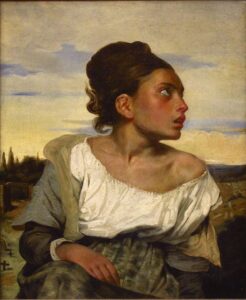 Eugène Delacroix, Orphan Girl at the Cemetery, 1824 Oil on panel, 25.5 in x 21.6 in Louvre Museum, Paris