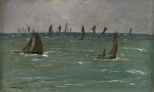 Édouard Manet, Boats at Berck-sur-Mer, 1873 Oil on fabric, 13 3/8 x 21 15/16 in Cleveland Museum of Art